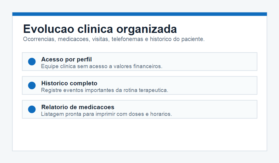Pr&eacute;via da &aacute;rea cl&iacute;nica do AdmClinica